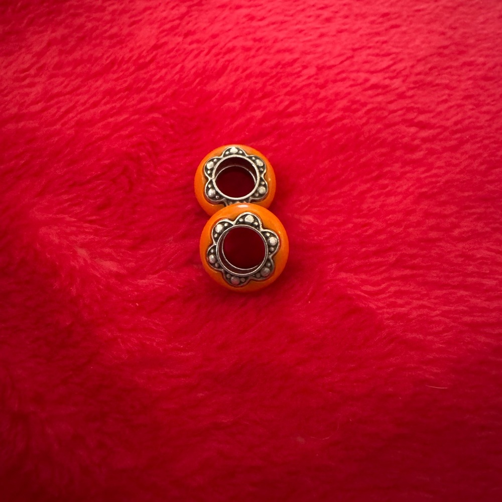 Brighton Orange beads spacers